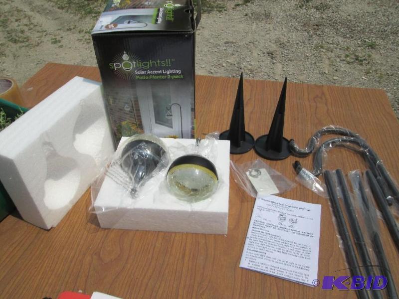 lot 69 image: Pair of Spotlights Solar accent lighting for...