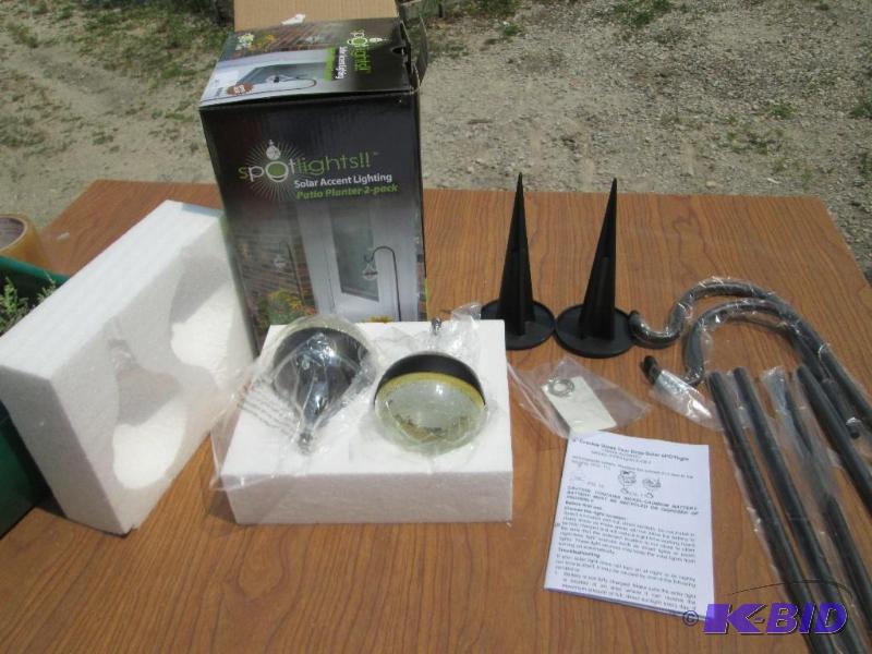 lot 71 image: Pair of Spotlights Solar accent lighting for...