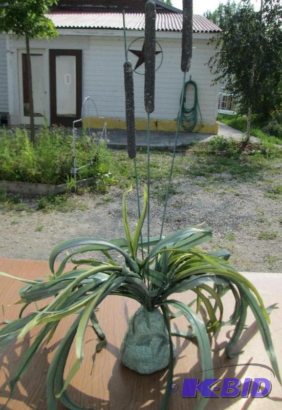 lot 9 image: Weighted cattail pond or yard dcor...