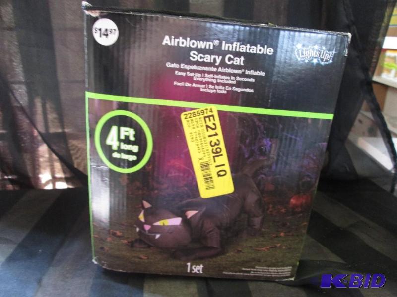 4 foot airblown inflatable scary cat...