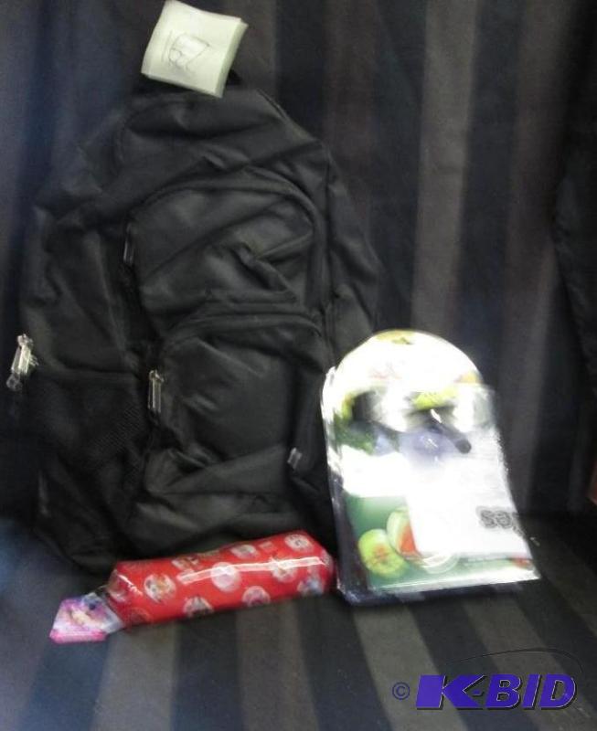 backpack(zipper broke), pencil holder, zoomie...