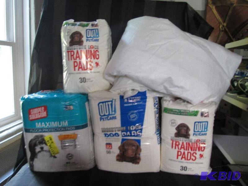 Puppy diapers and training pads...