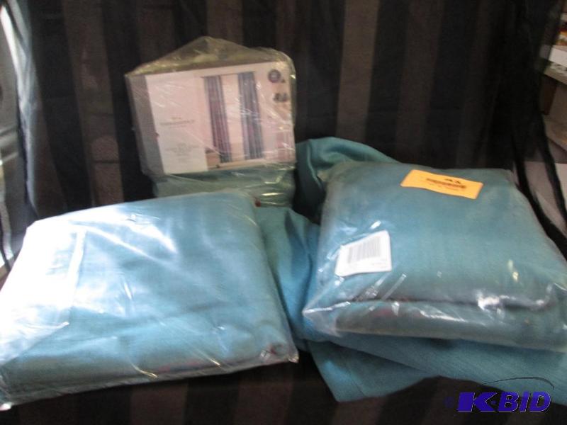 teal colored threshhold light blocking window...