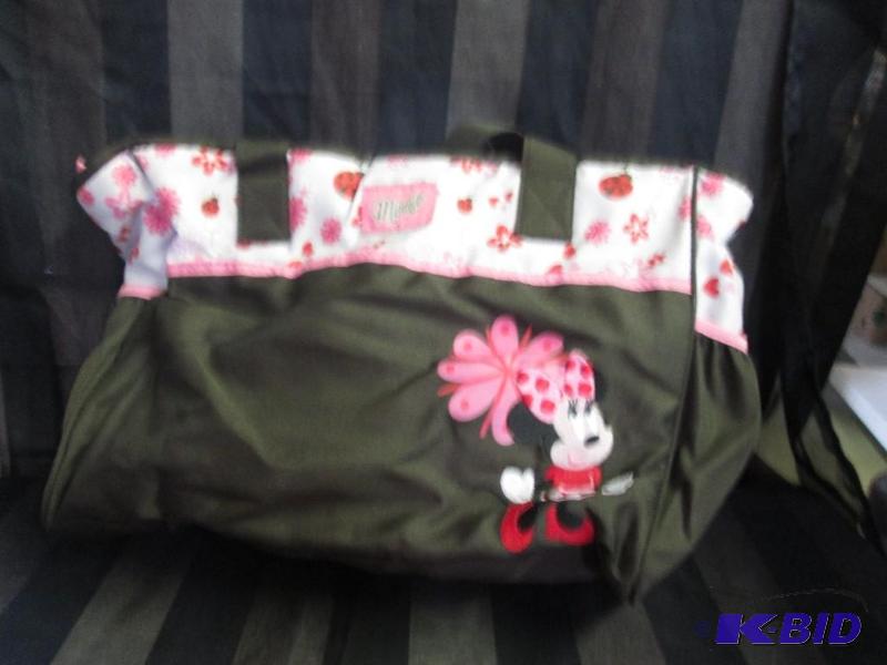 minnie mouse diaper bag brown and pink...