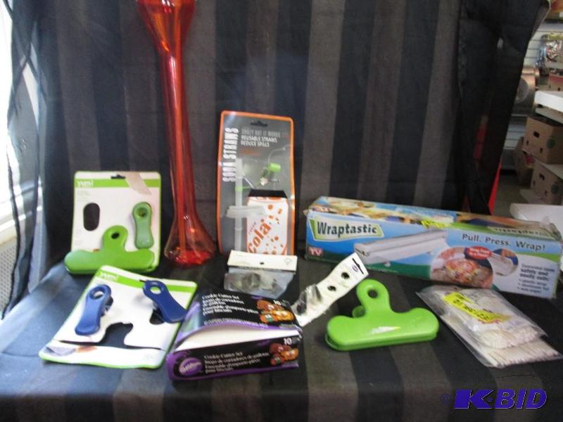 mixed lot of kitchen supplies, cakepop sticks...