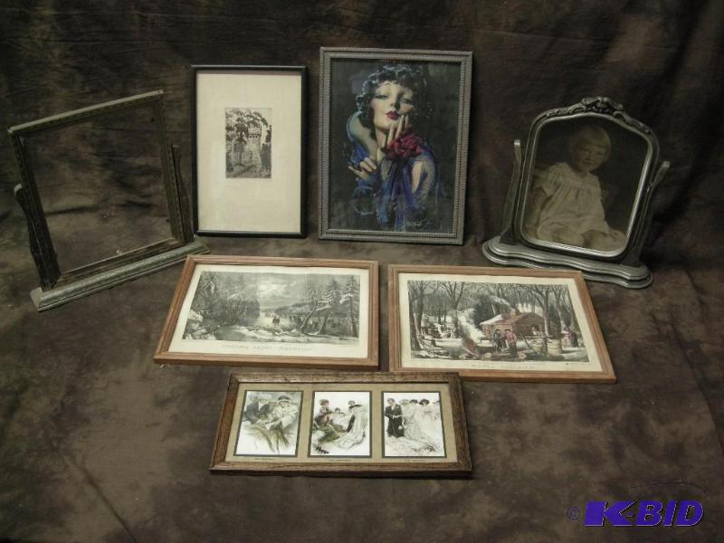 lot 100 image: Group of prints and picture frames