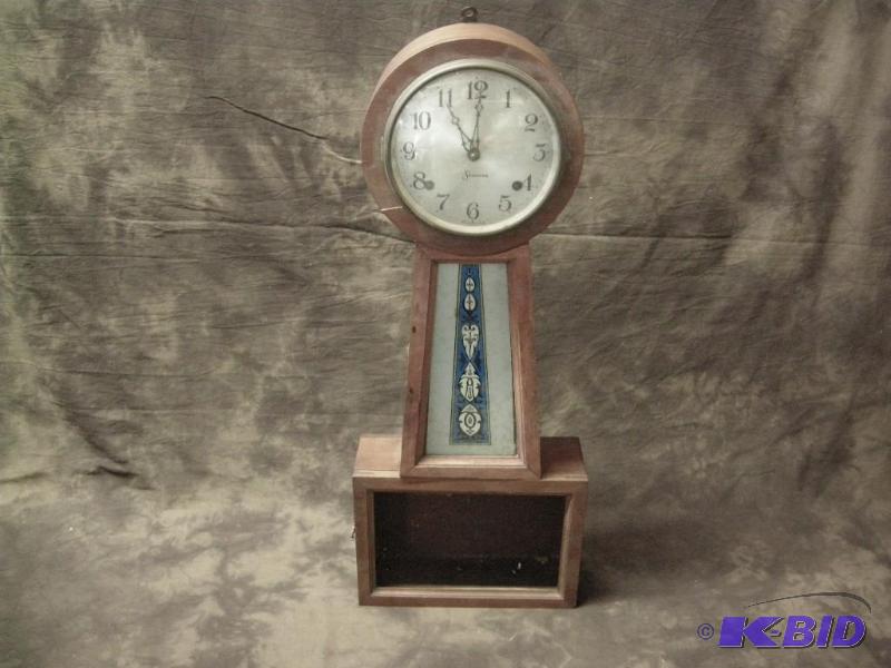 lot 104 image: Antique Sessions banjo clock for parts or restore
