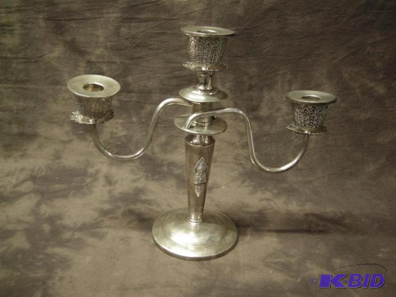 lot 132 image: Sterling candle holder