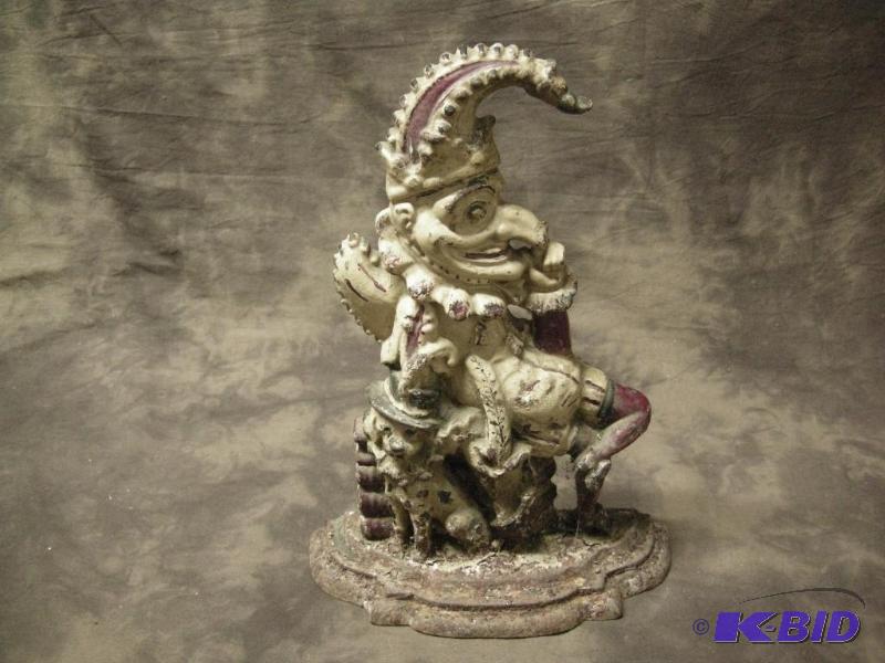 lot 157 image: Punch Antique cast iron figural door stop