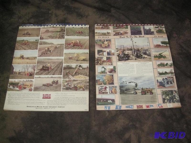 lot 164 image: 2 great early Minneapolis Moline implementfarmtractor calendars