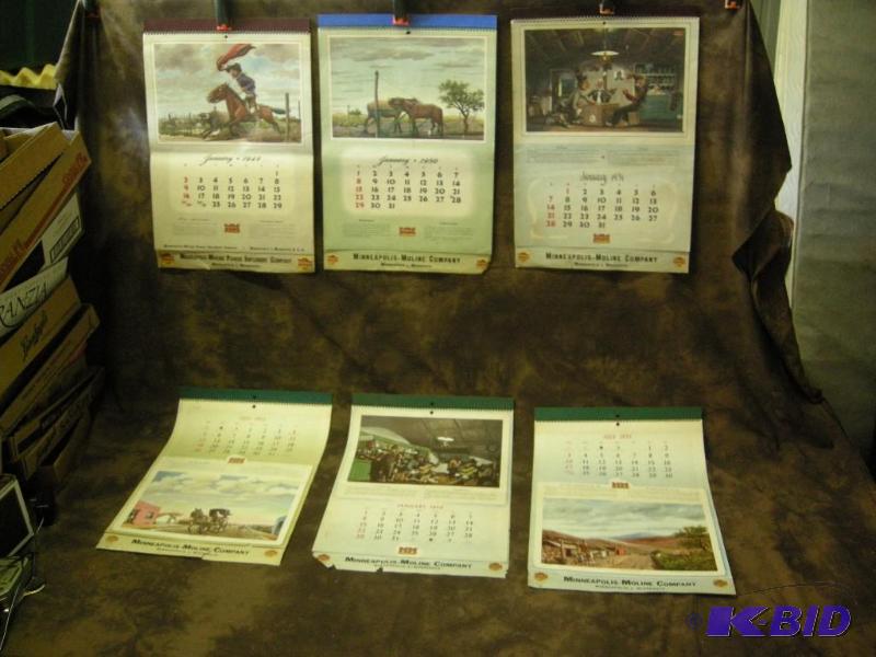 lot 167 image: 5 antique Minneapolis Moline Implement Calendars