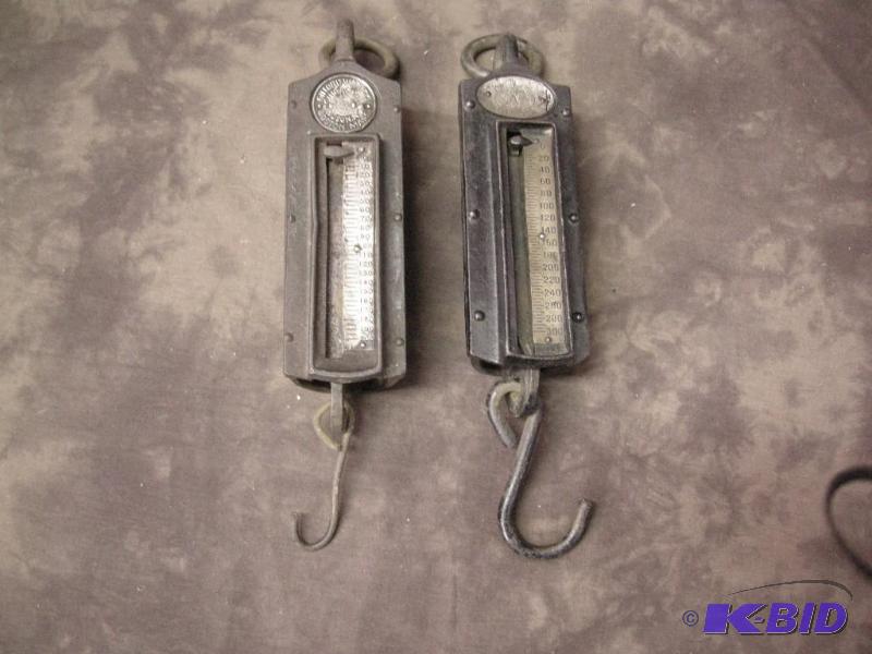lot 168 image: 2 antique hanging scales