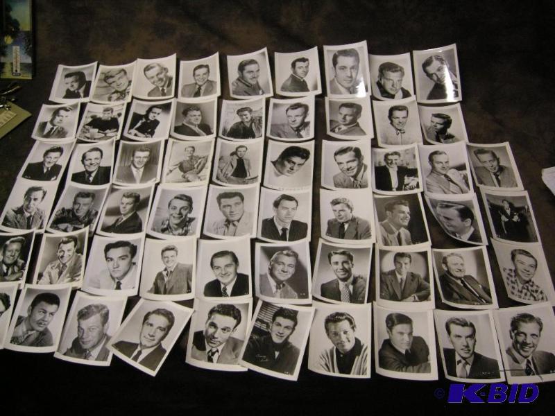 lot 195 image: 58 black & white Hollywood actor studiopublicity photos
