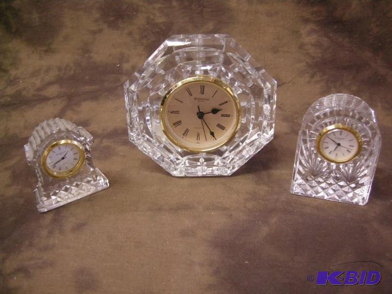 lot 224 image: 3 Waterford clocks