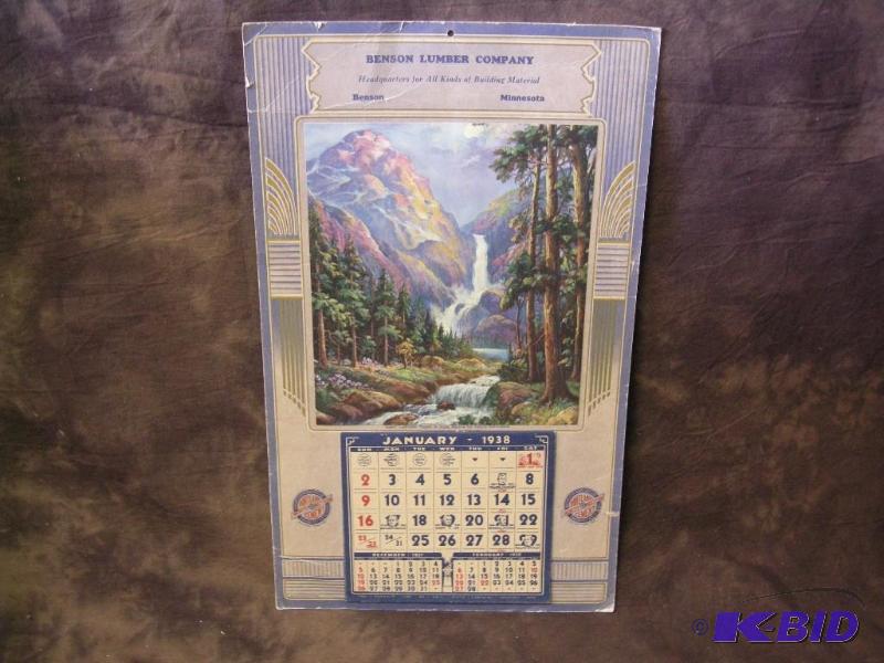 lot 227 image: 1938 Advertiser calendar