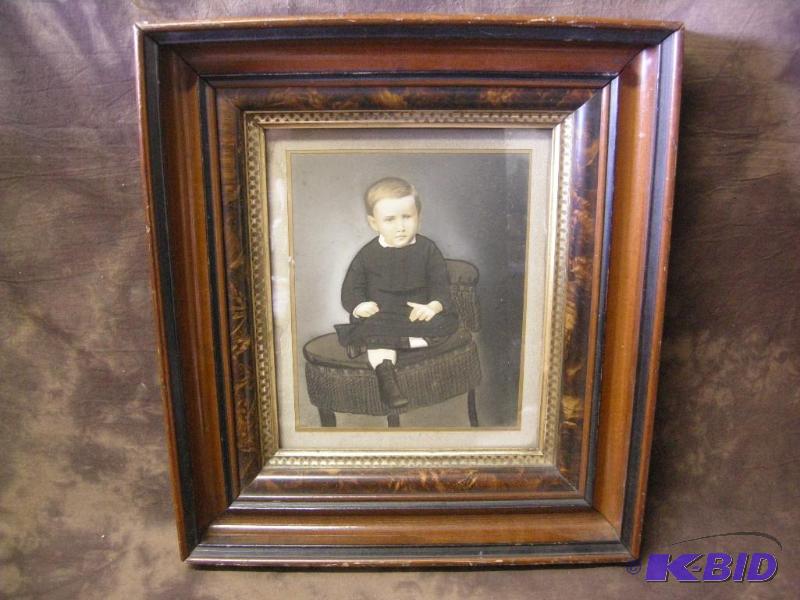 lot 229 image: VictorianCivil war era () framed portrait