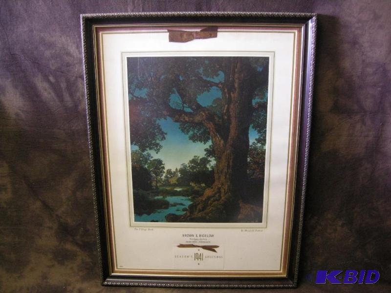 lot 233 image: Amazing Maxfield Parrish The Village Brook
