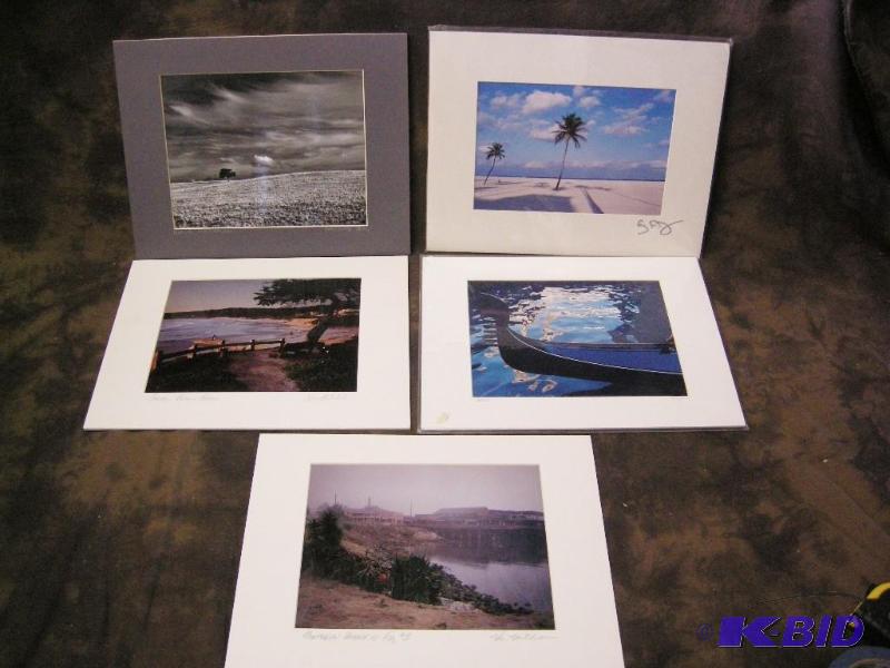 lot 240 image: 5 contemporary artist signed framed photos including Vic Mitchell