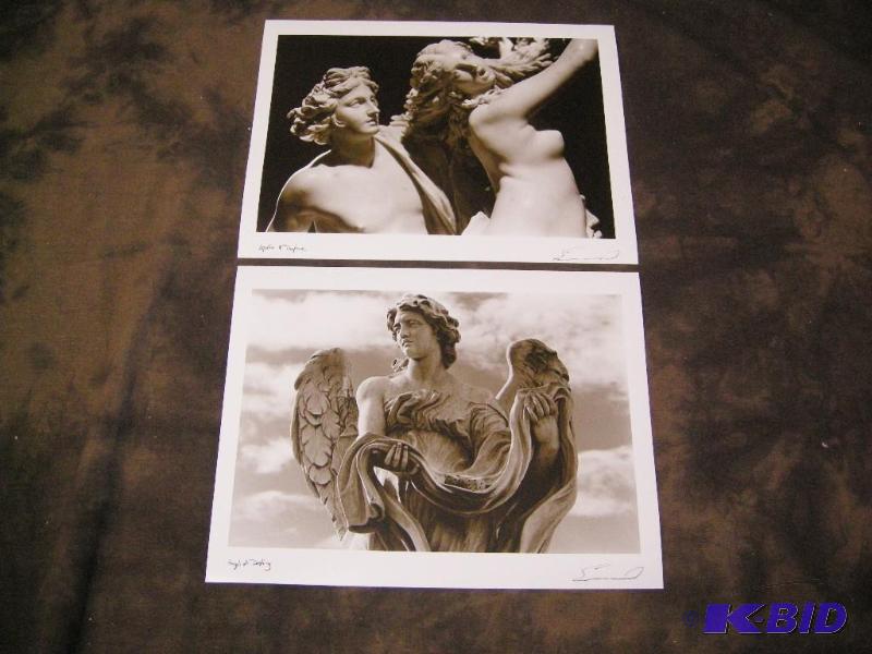 lot 243 image: 2 Contemporary framed and signed photos
