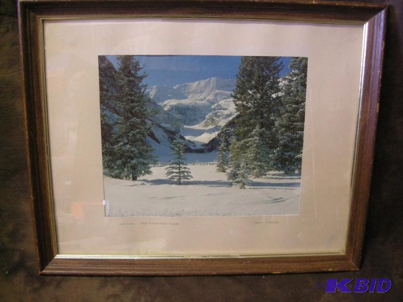 lot 250 image: Vintage framed photo Lake Louise - Banff National Park
