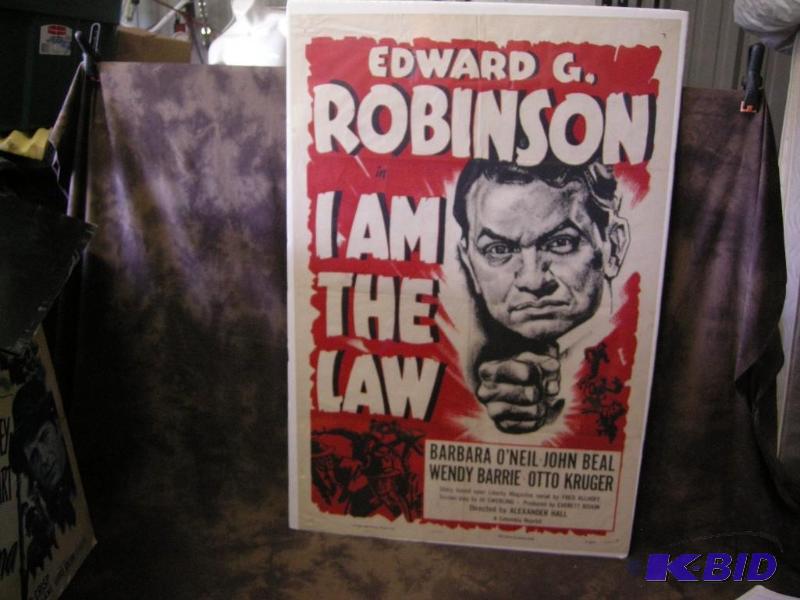 lot 283 image: Vintage I Am The Law movie poster