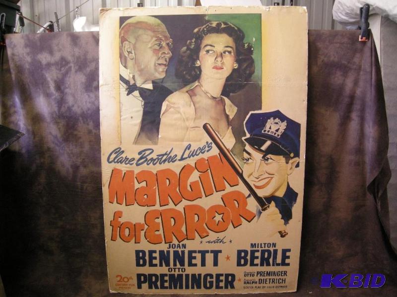 lot 285 image: Vintage Margin for Error movie poster