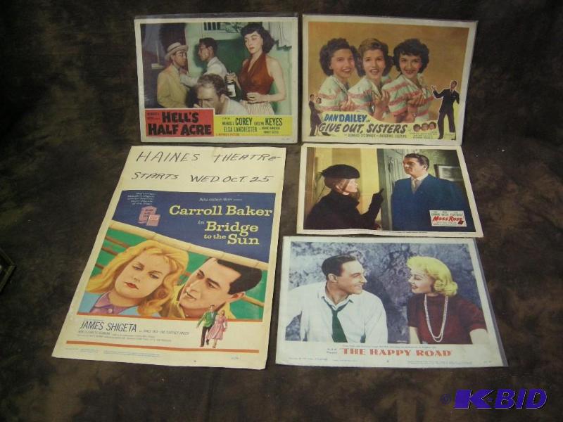 lot 299 image: Group of vintage movie posterlobby cards