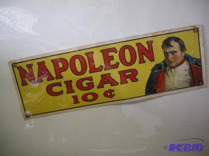 lot 302 image: Antique Napoleon Cigar 10cents advertiser