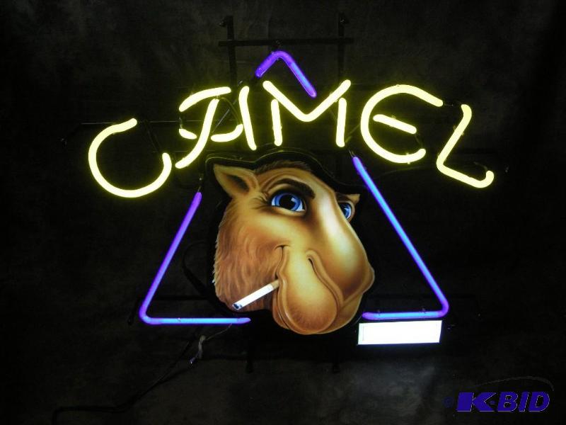 lot 309 image: Vintage Camel neon sign in original box