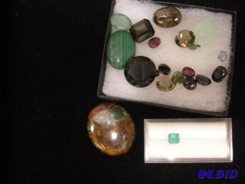 lot 344 image: Group of cut gemstones