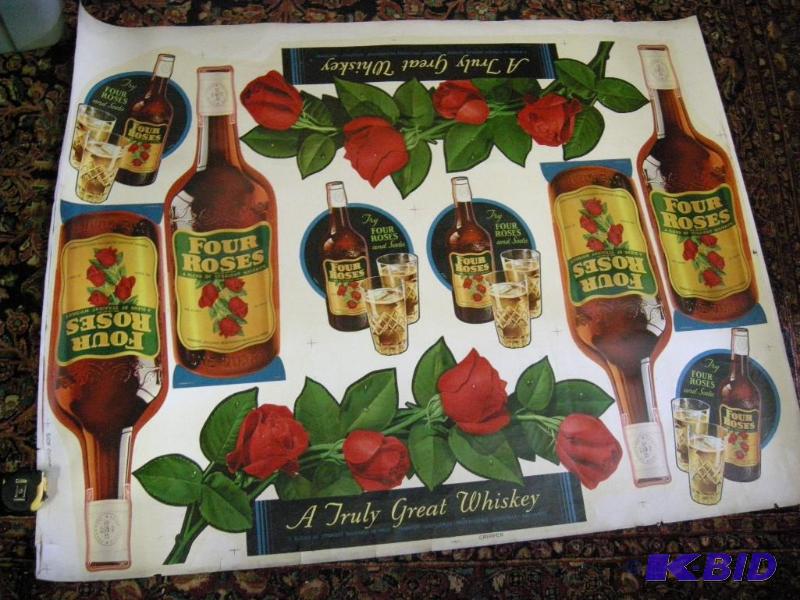 lot 404 image: Four Roses A Truly Great Whiskey uncut sheet