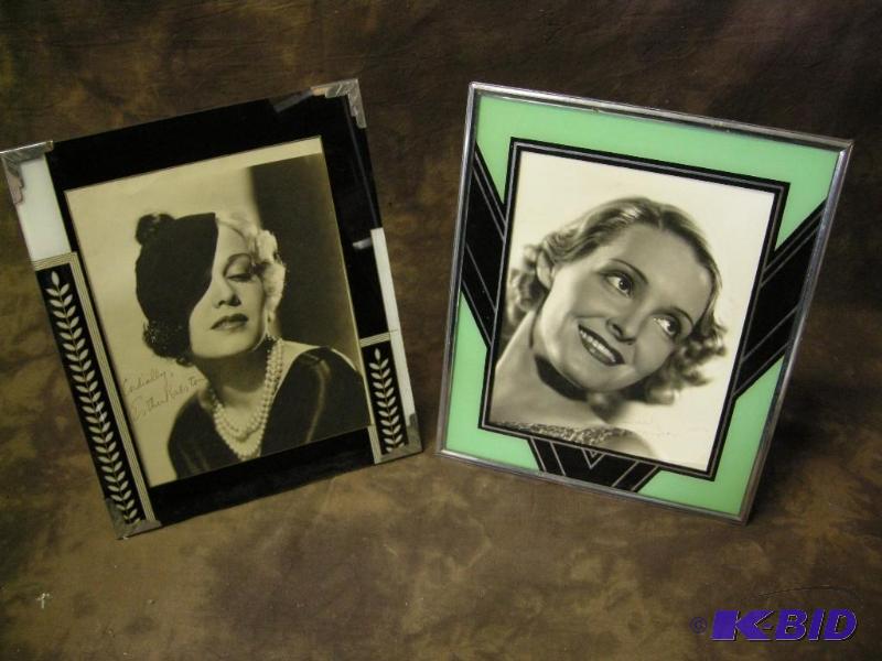 lot 413 image: 2 Art Deco (1920s-1930s) Reverse Painted Glass picture frames
