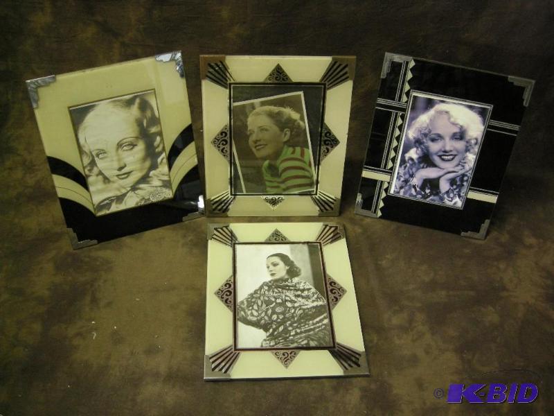 lot 416 image: 4 Art Deco 1920s - 1930s picture frames, Reverse painted glass
