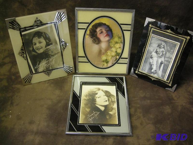 lot 417 image: 4 Art Deco 1920s - 1930s picture frames, Reverse painted glass