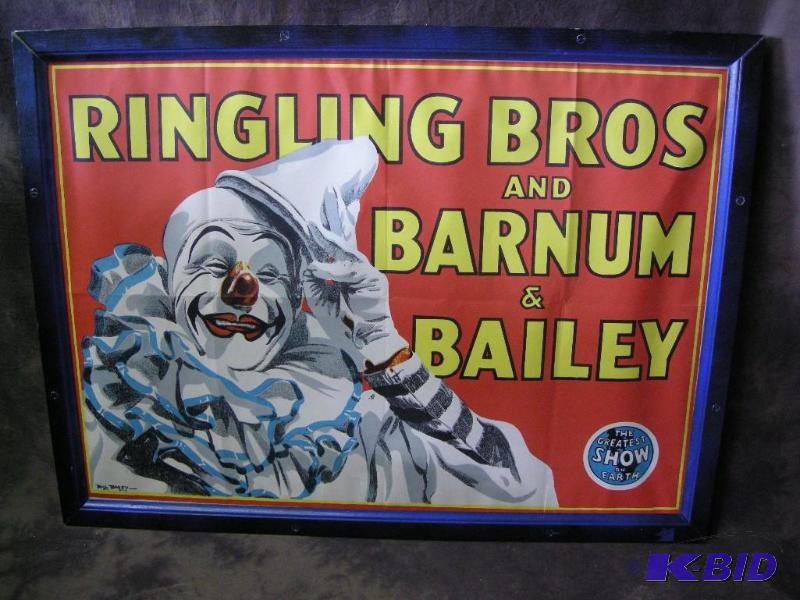 lot 418 image: Vintage Ringling Bros and Barnum and Bailey Circus poster