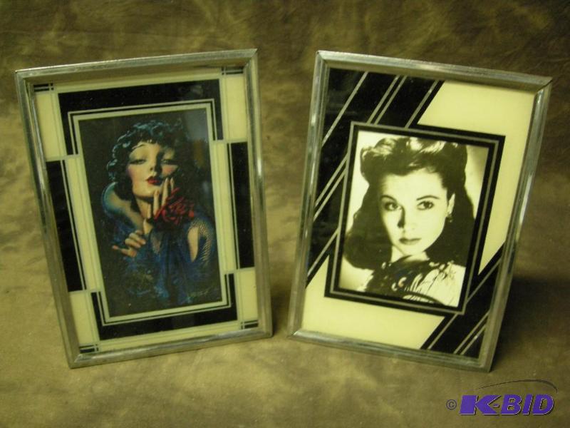 lot 447 image: 2 Art Deco (1920s-1930s) Reverse Painted Glass picture frames
