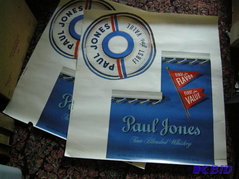 lot 467 image: 2 Vintage Paul Jones First for Value Fine Blended Whiskey uncut sheets