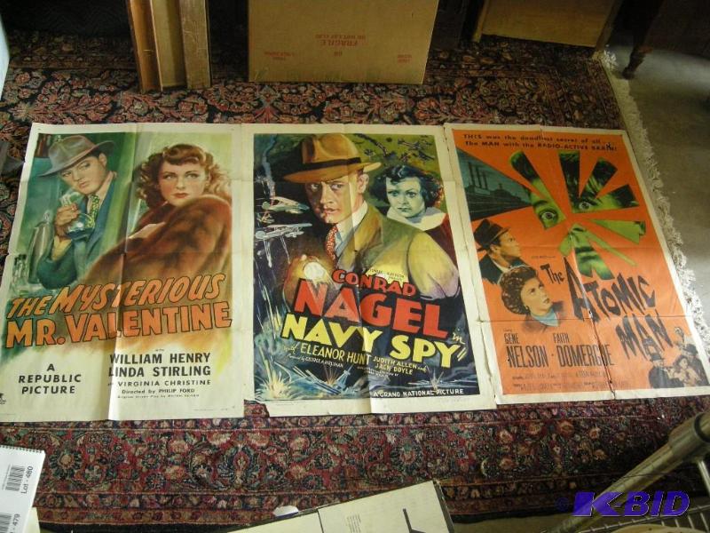 lot 476 image: 3 classic movie posters