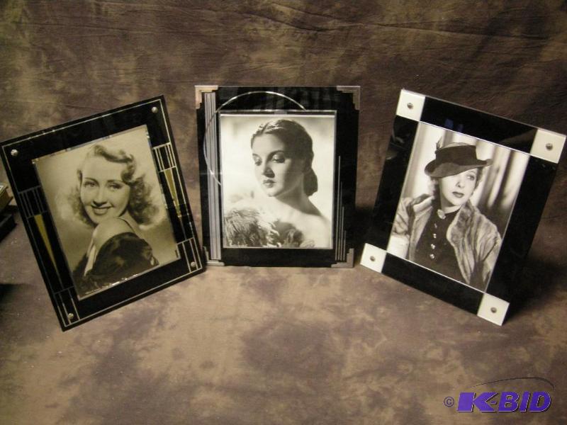 lot 504 image: 3 Art Deco 1920s - 1930s reverse painted pictures frames