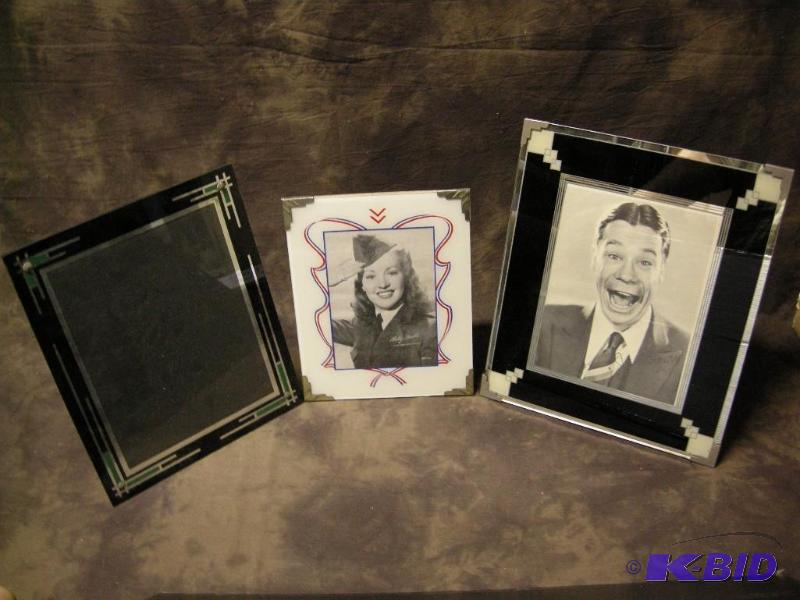 lot 505 image: 3 Art Deco 1920s - 1930s reverse painted pictures frames