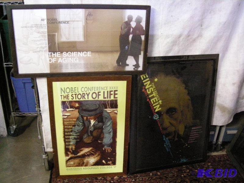 lot 525 image: 3 Nobel Conference posters Gustavus Adolphus