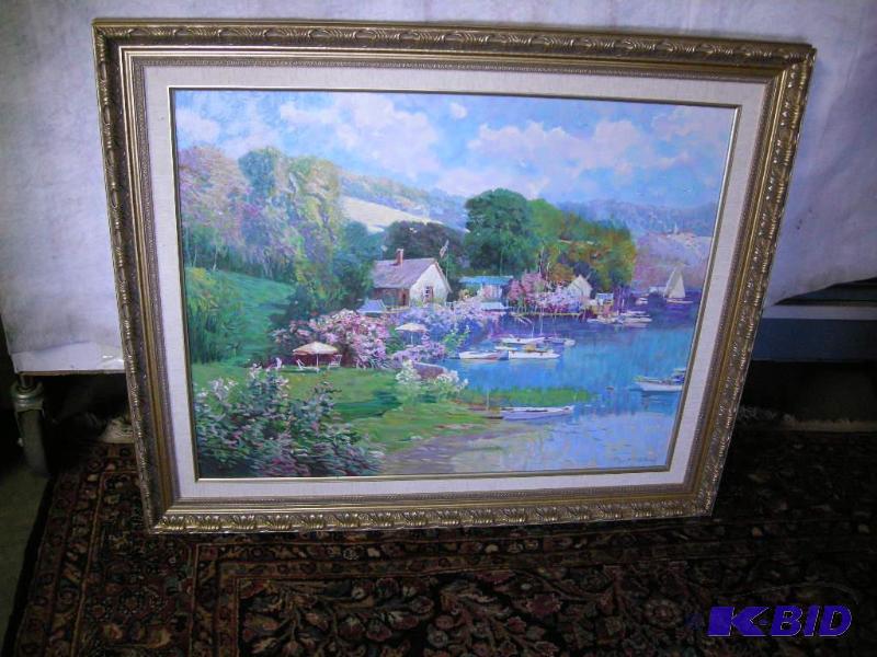 lot 535 image: Important signed and numbered framed oil print