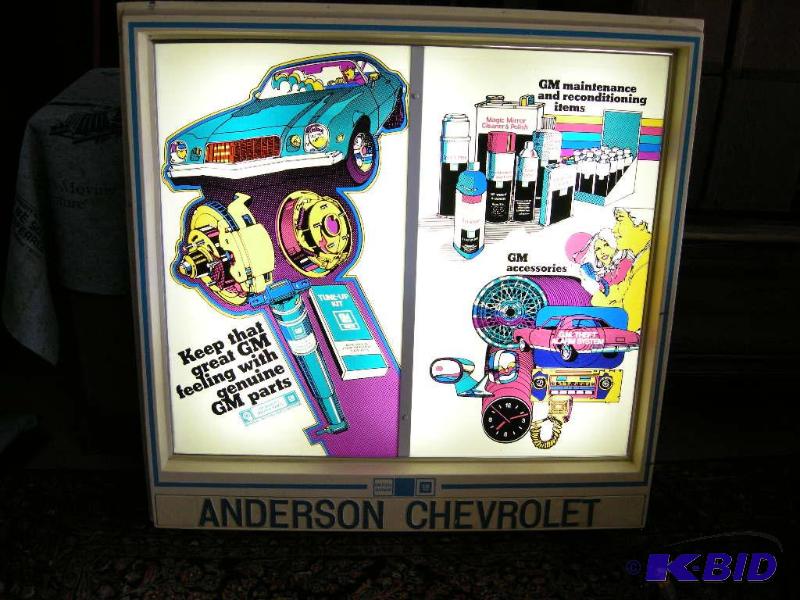 lot 545 image: Vintage Chevrolet Dealership sign