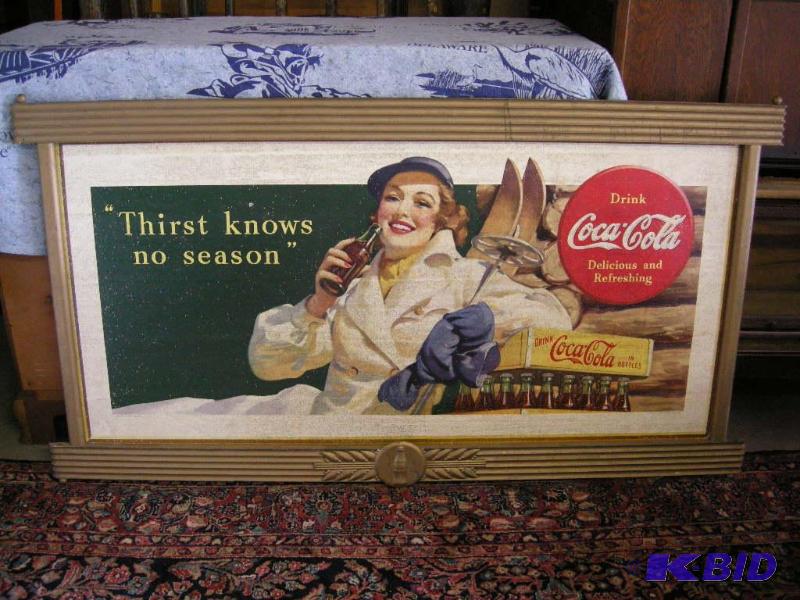 lot 546 image: Unbelievable vintage Coca-Cola Trolley sign