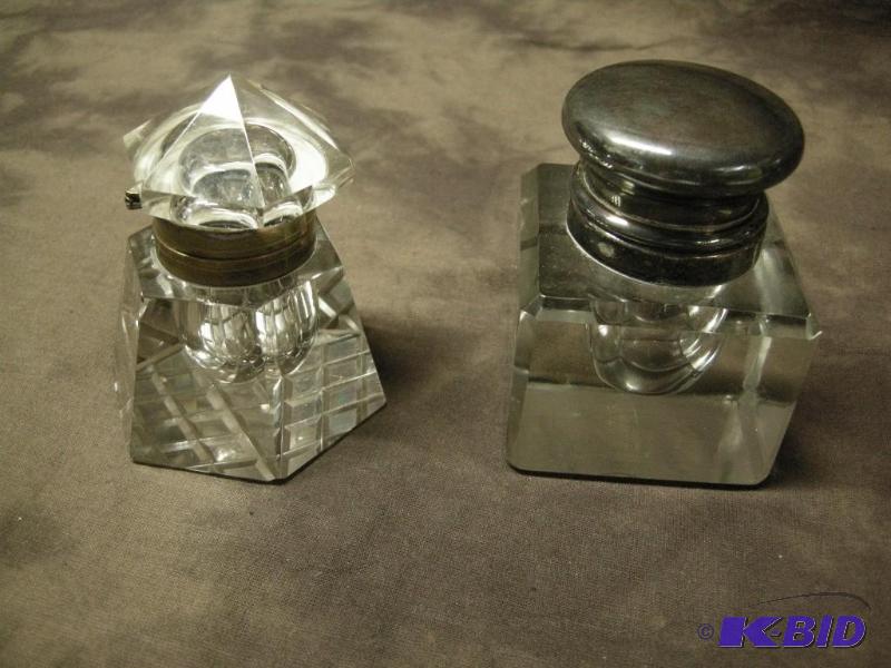 lot 55 image: 2 antique ink wells