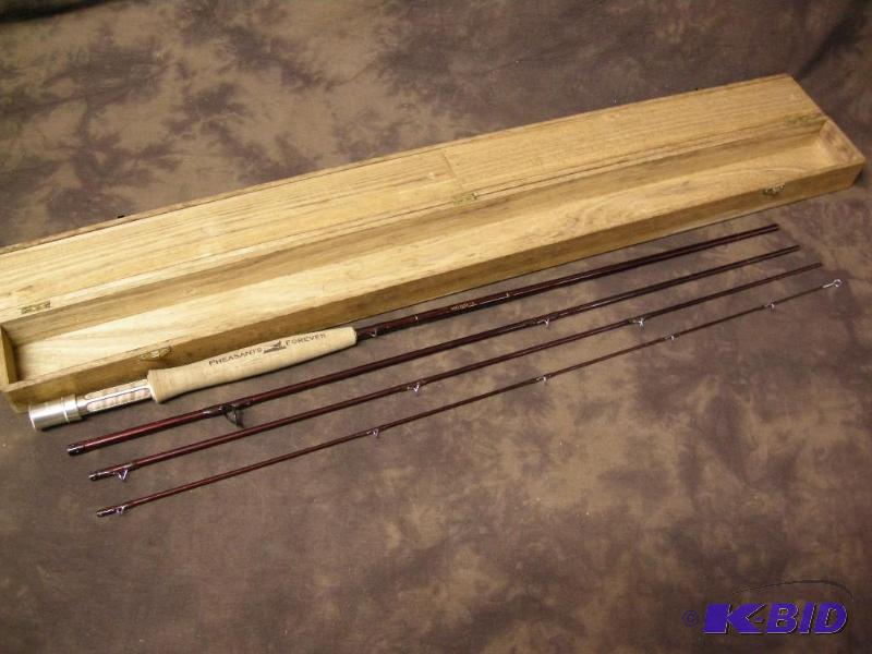 lot 571 image: Pheasants Forever Orvis ZeroGravity 4 pc 9 fly rod with original wood case