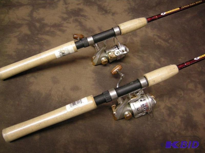 lot 574 image: 2 Jig-a-Whopper rodreel combos with Masterpiece MP-1750S reels and JWRS-PF601ML rods