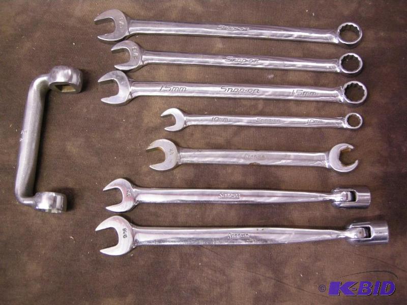 lot 613 image: Snap-on wrenches, standard and metric