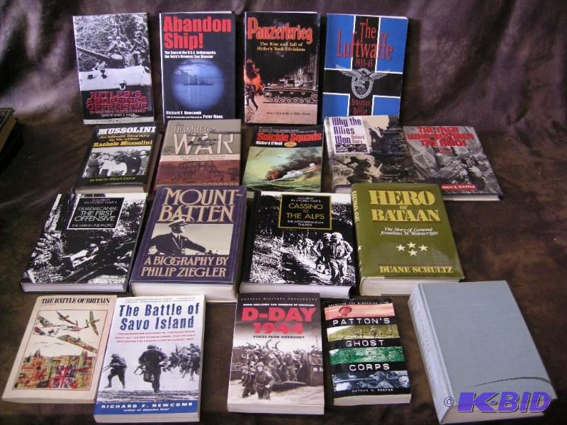 lot 622 image: Group of books on WWII events, people, places