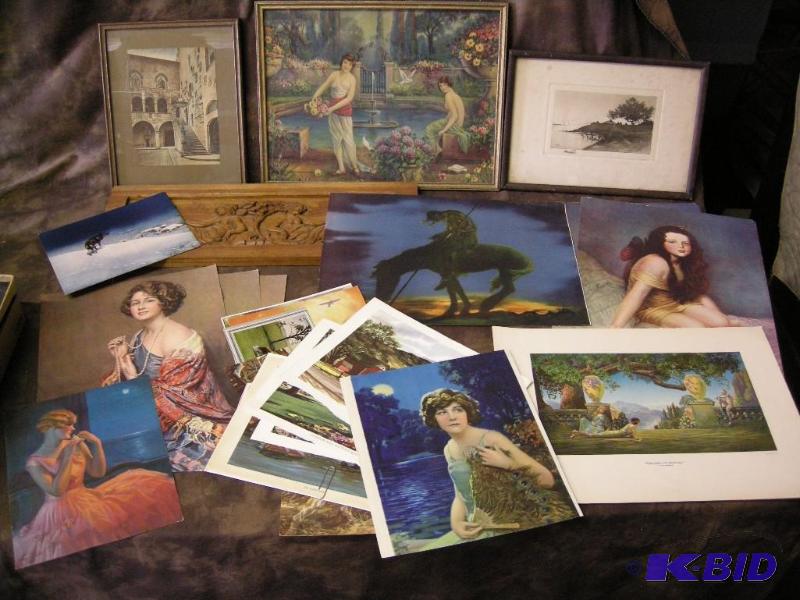 lot 652 image: Group of prints, lithos, pictures